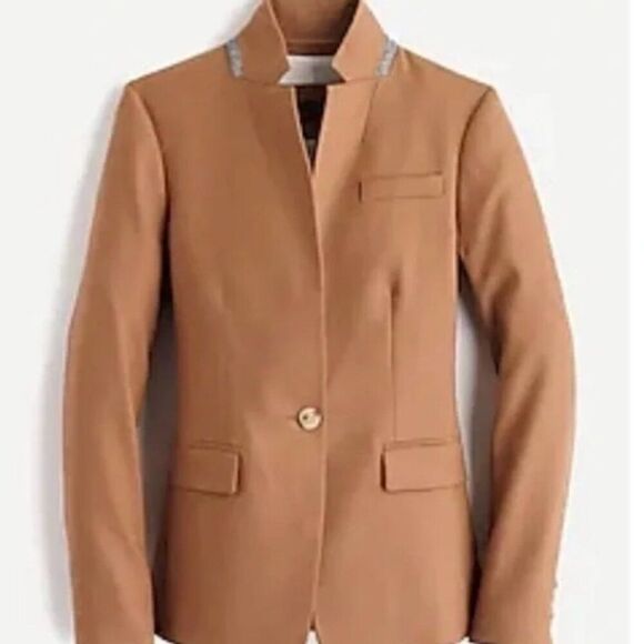 J. Crew bo323 Regent Blazer In Wool Flannel For Women NWT - Picture 1 of 9